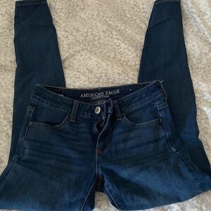 American Eagle Outfitters Women's Deep Blue Skinny Jeans